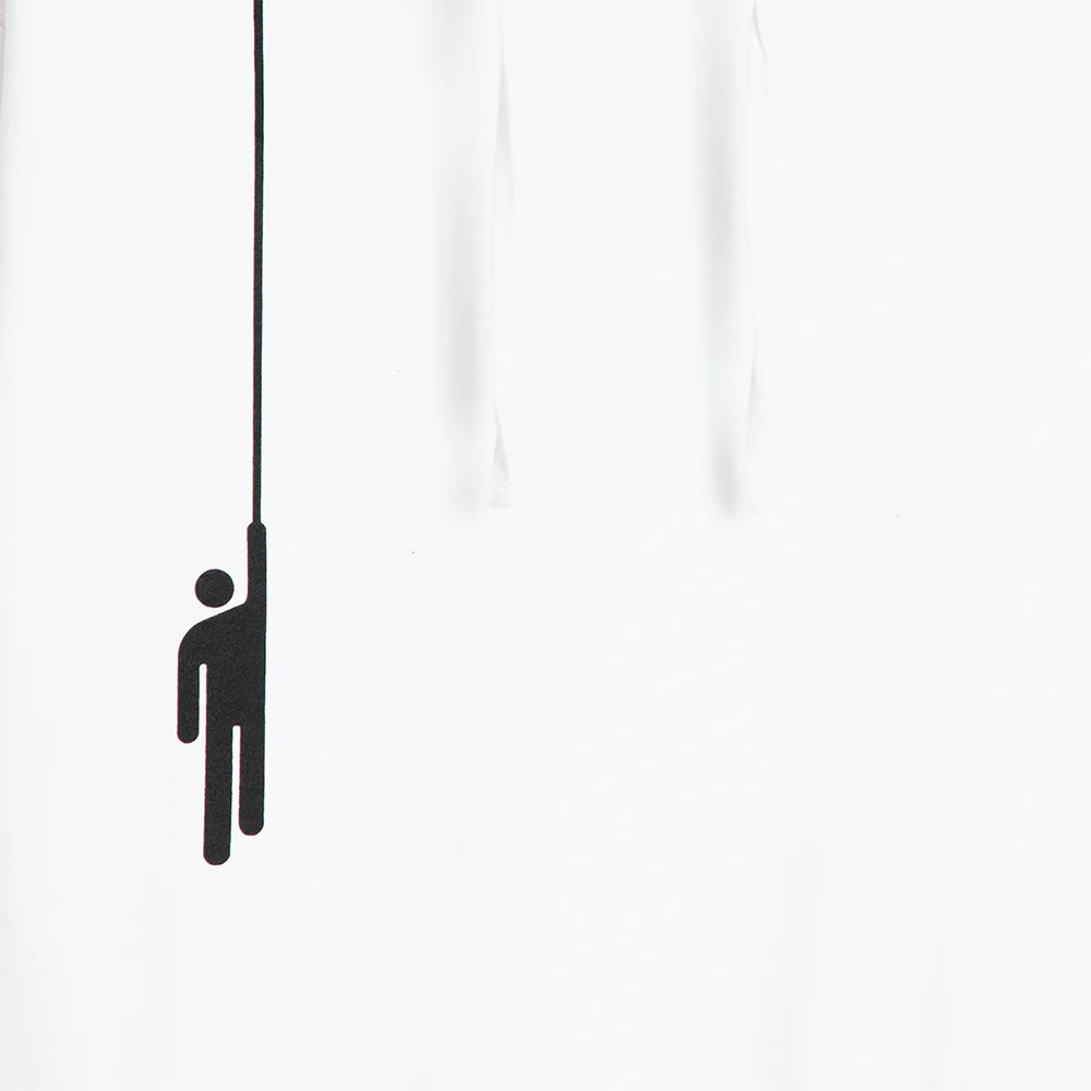 Hanging Blohsh White Hoodie - Image 3